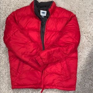 Red puffer coat- UNISEX